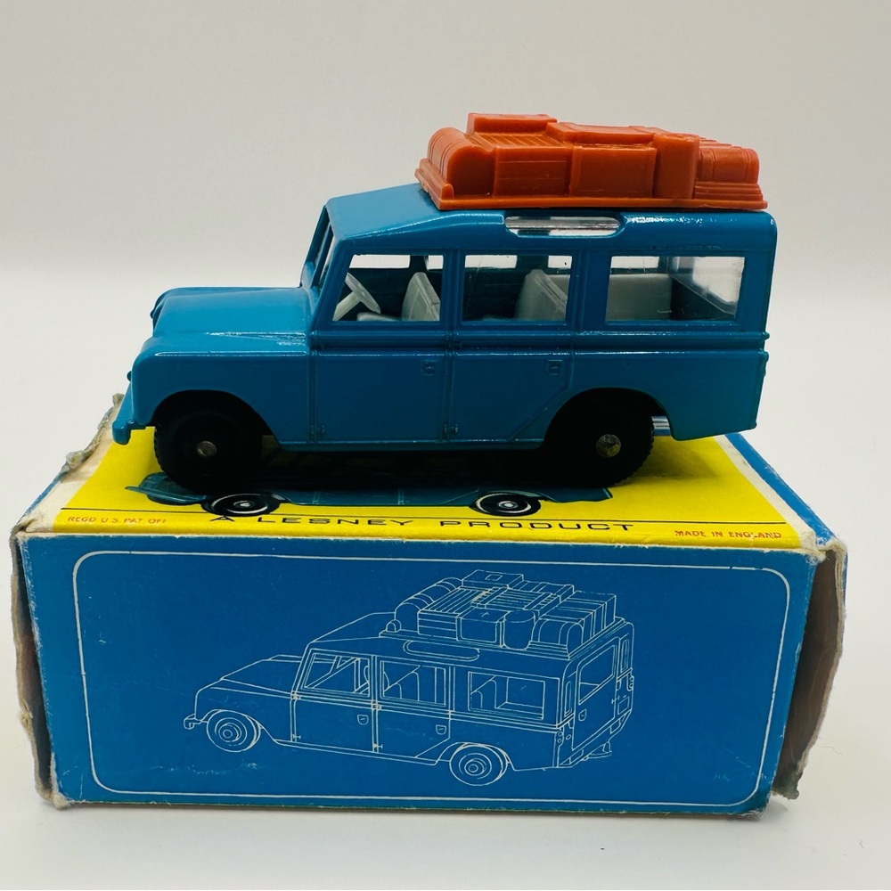 Blue and Orange Safari Land Rover Toy Vehicle